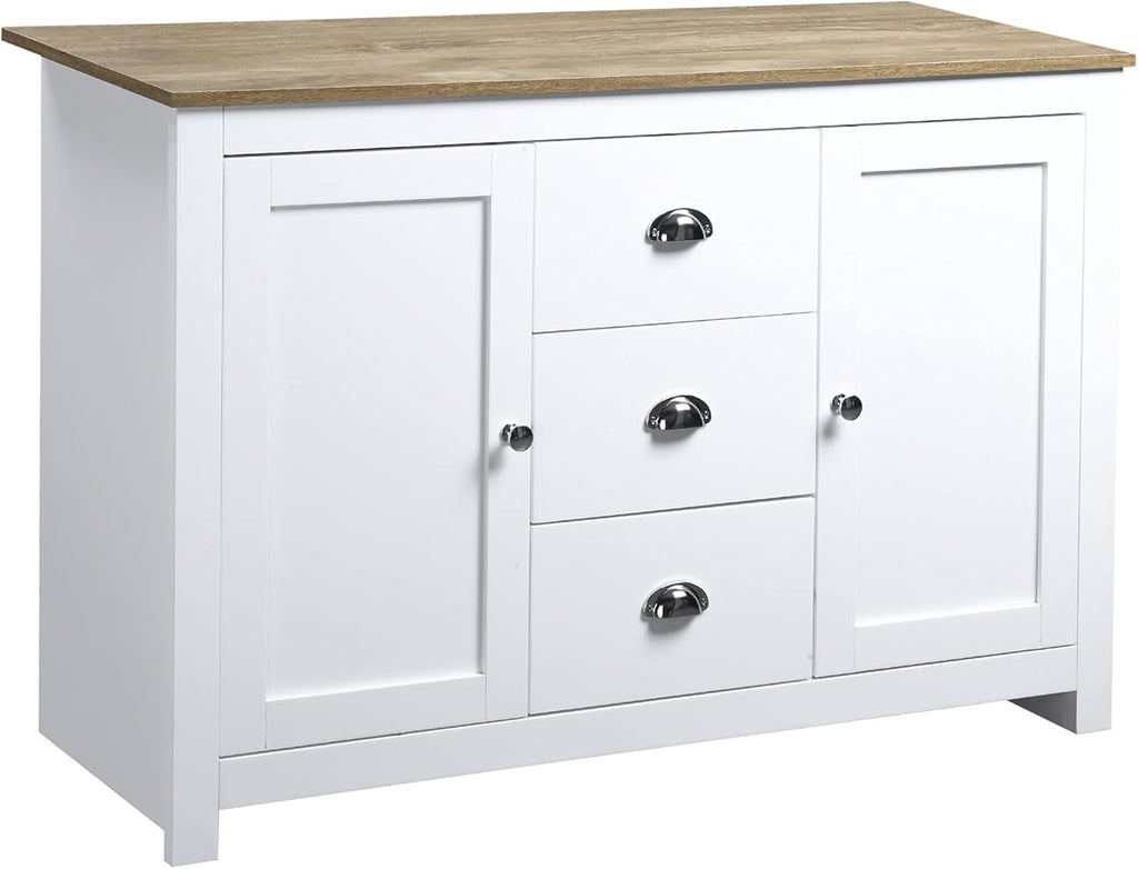 White Kitchen Sideboard with 3 Drawers T4319