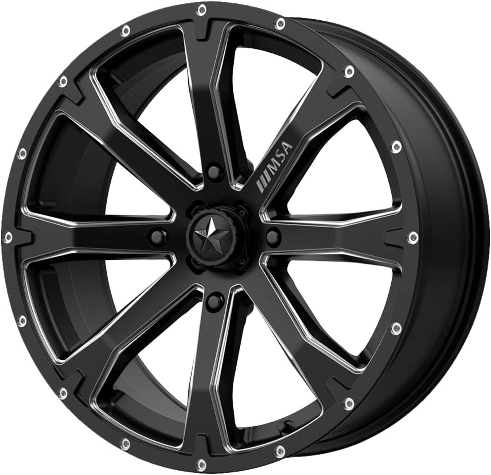 Black/Milled 20x7 Wheel Rim Q22001