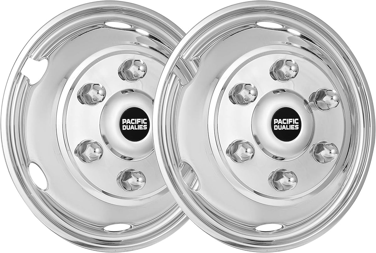 Polished 19.5 inch 6 Lug Stainless Steel Wheel Simulator Kit I862687