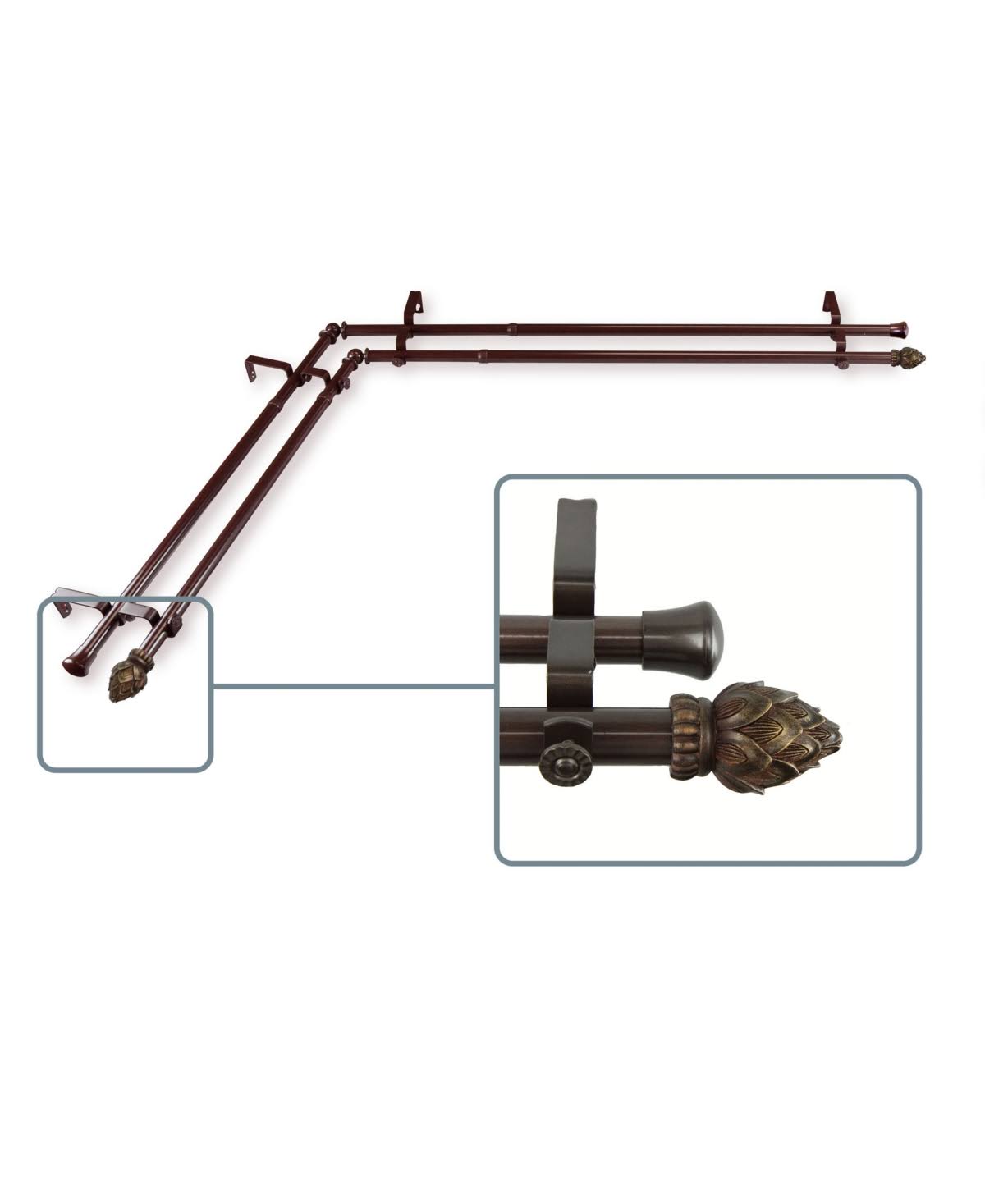 Black Double Window Rod U326385