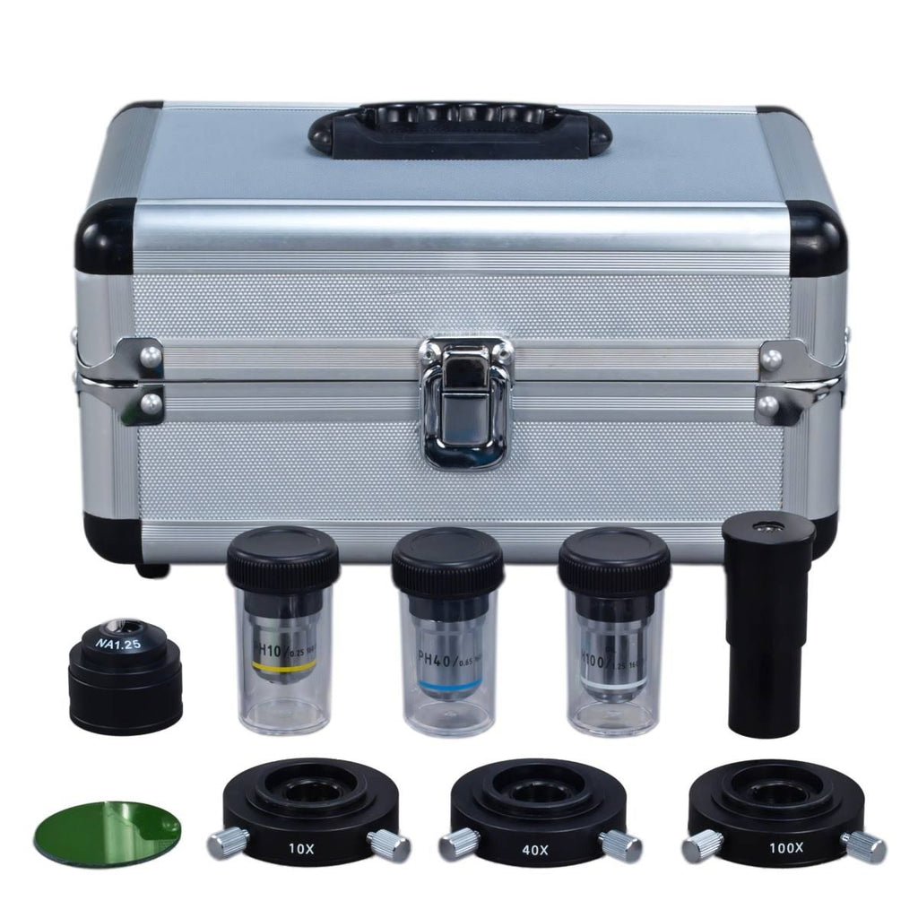 40X-2000X Phase Contrast Binocular Compound LED Microscope with 5MP Camera L243491