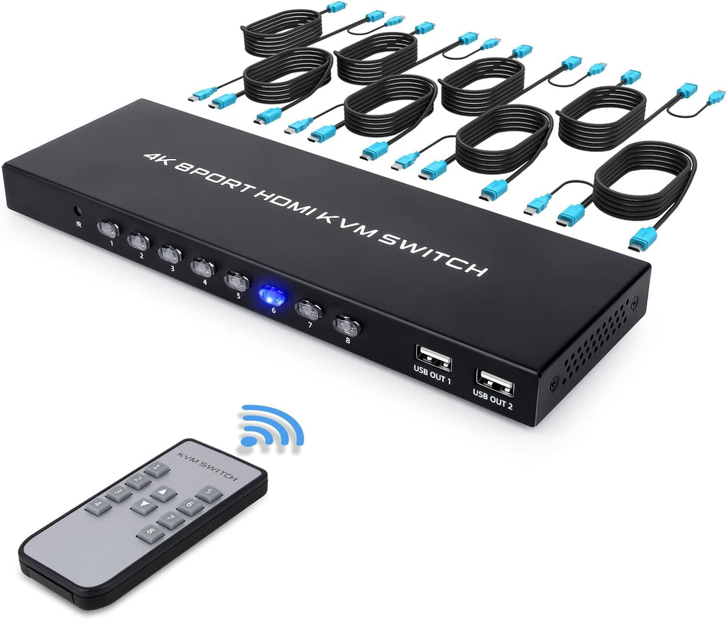 8 Port 4K HDMI KVM Switch with USB 2.0 I230