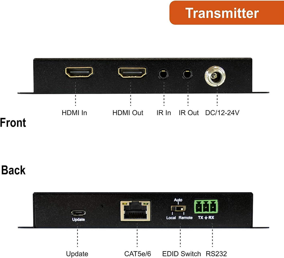 4K HDMI 2.0 Extender with Local Loop Out & Dual Outputs X25007