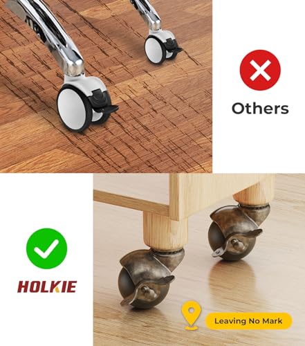 2 inch Ball Caster Wheels Set of 4 Chrome Swivel Caster D365149