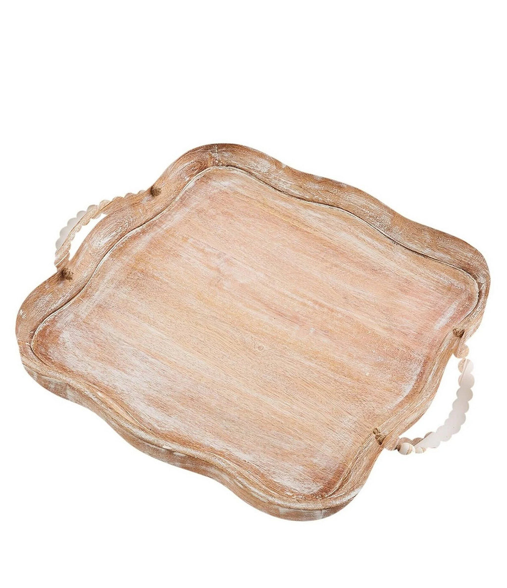 Scalloped Beaded Tray R596