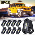 White LED Rock Lights 8 Pods D7410