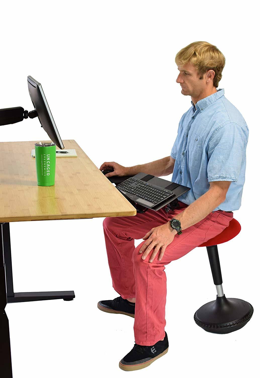Wobble Stool 2, Tall Adjustable Height Active Sitting Office Chair Swivel Stool P11349