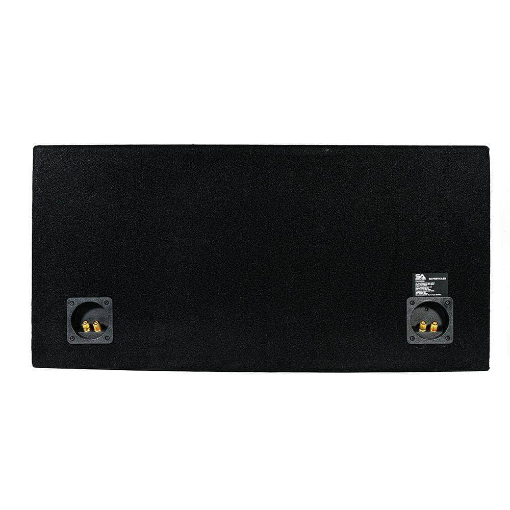 Dual 12 inch Vented 1200 Watt Car Audio Subwoofer Box with LED Lights & Plexiglass Window E494