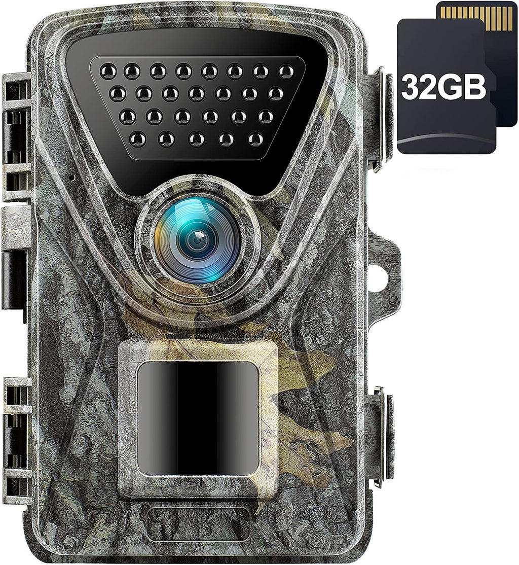 2.7K 28MP Trail Camera with Night Vision, Waterproof IP66, Pack of 2 H619442