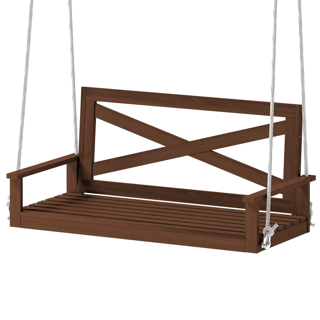 Brown Wood Garden Swing for Adult R296956