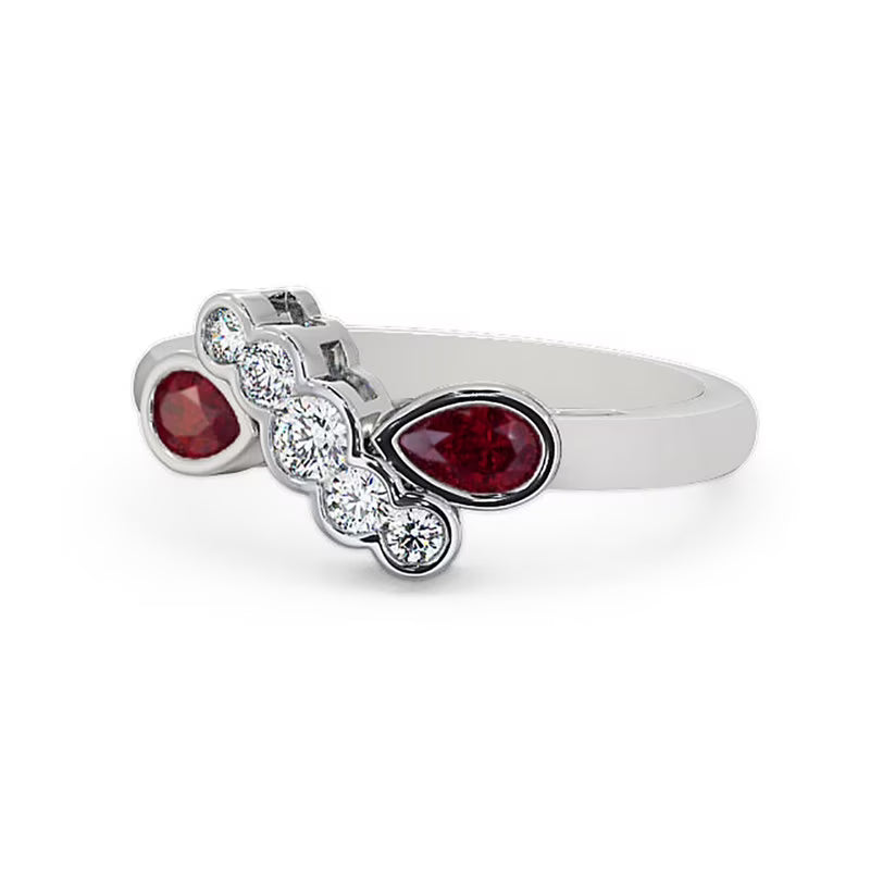 14K White Gold Eternity Band Q7981