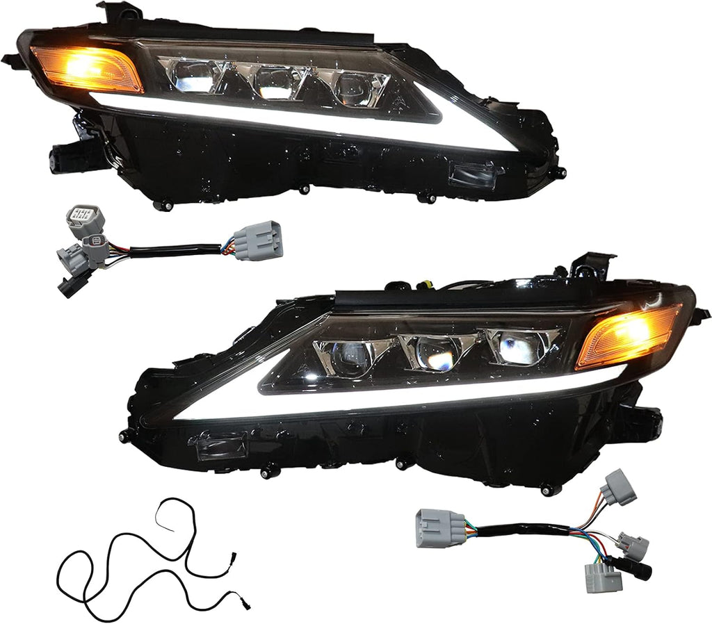 Upgrade Full LED Headlights Assembly with Sequential Turn Signal, Left+Right Pair M424382