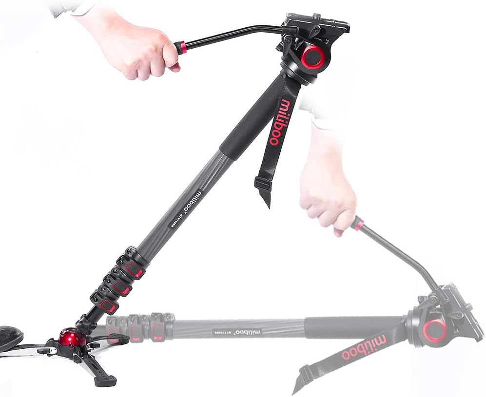 Carbon Fiber Portable Fluid Head Camera Monopod R371082