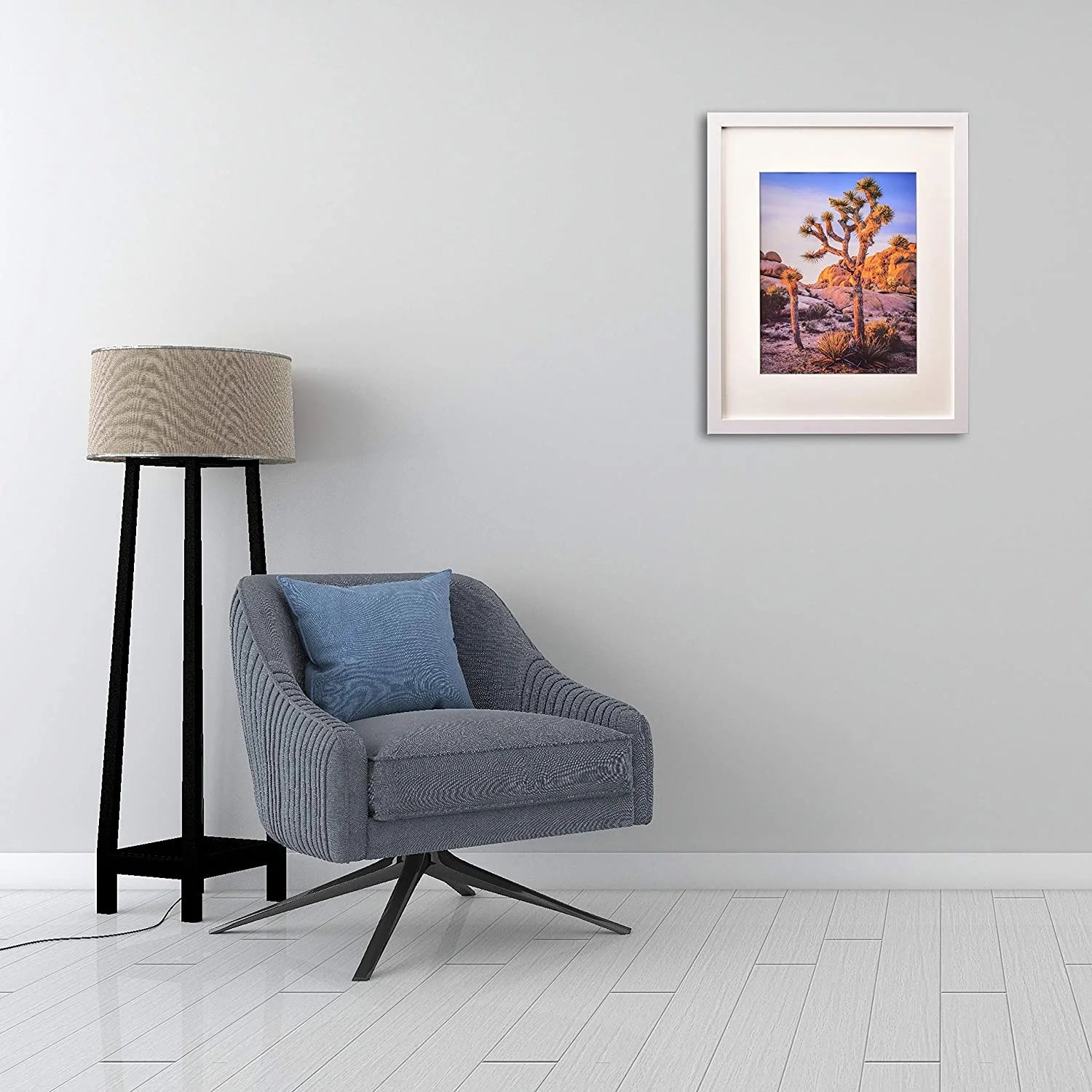 White 16x20 inches Wall Poster Frame Matted to 11x14 inches with Polystyrene Glass – 2 Pack M484889