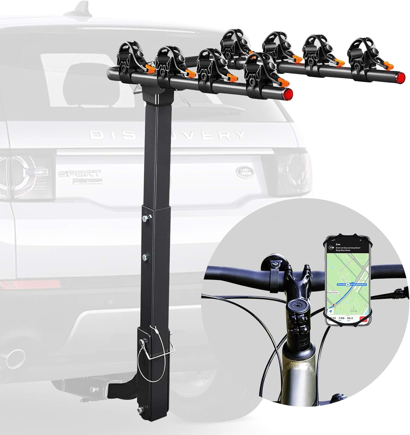 Double Foldable Bike Hitch Rack for 2'' Hitch Receiver R629265