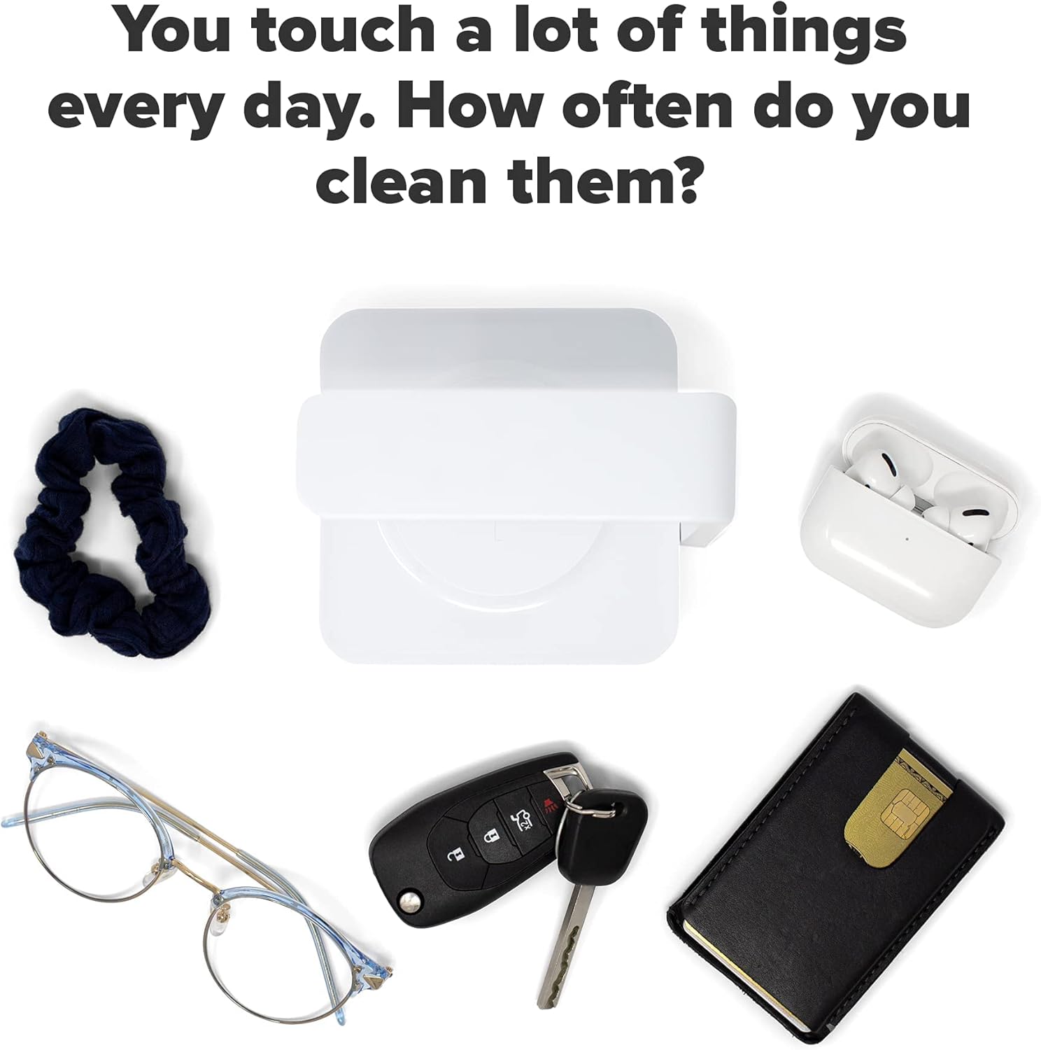 UV Phone Sanitizer with Wireless Charging, White Pack of 2 K3725