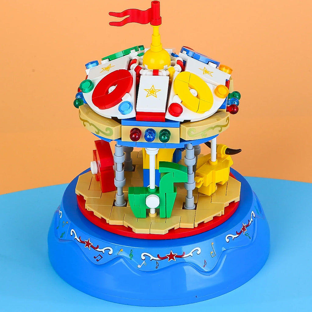 Yellow&Blue 222pcs Music Box Building Blocks E6683
