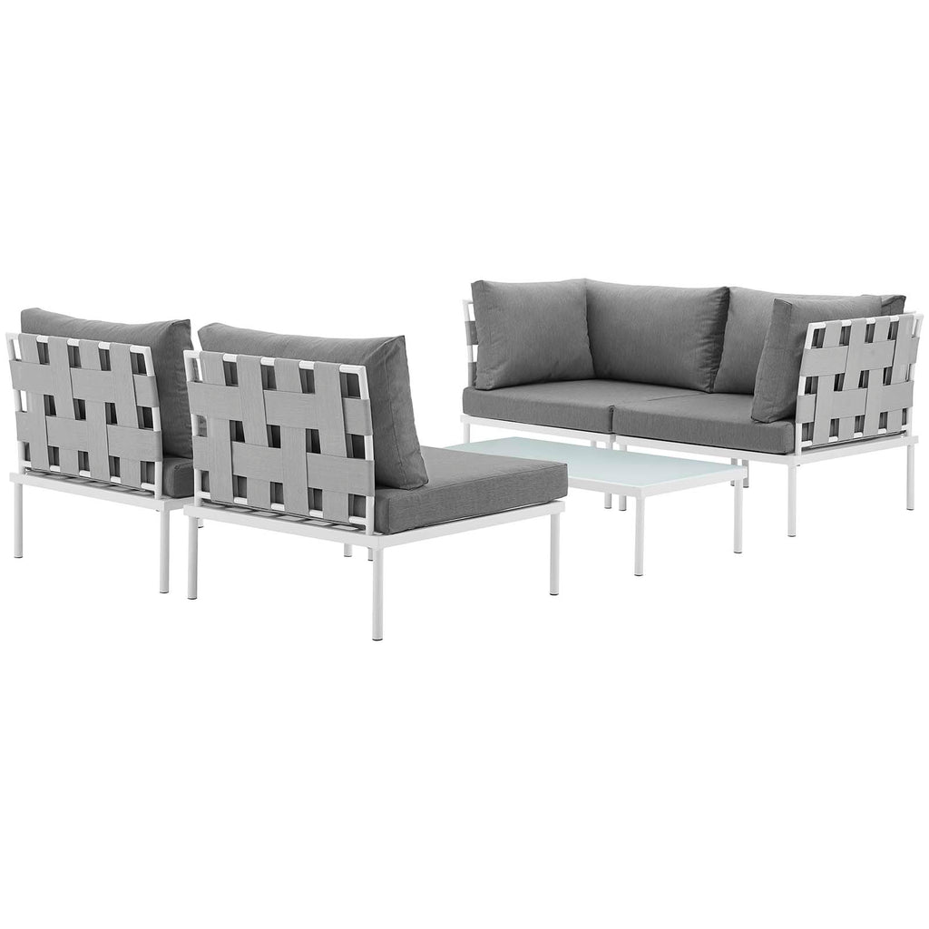 5 Piece Outdoor Patio Aluminum Sectional Sofa Set S847734