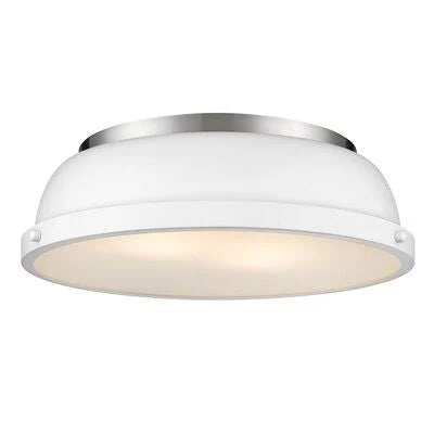 Matte Black Aged Brass 2-Light Flush Mount L550878