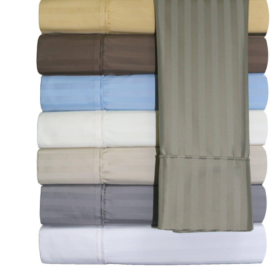 King / Ivory Striped Sheet Set K1151