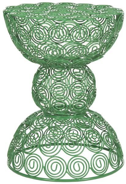 Green Iron Wire Stool R385326