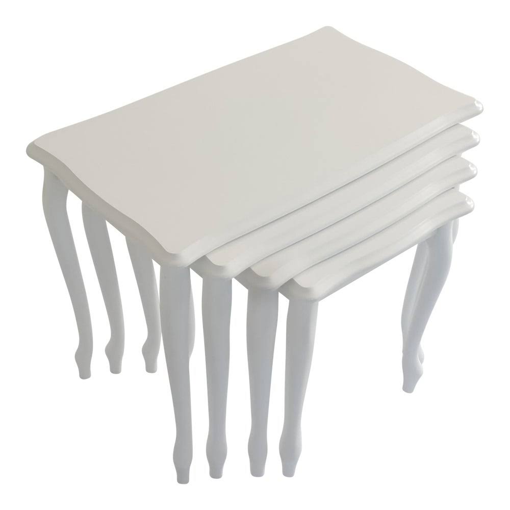 White 4 Pcs Nesting Table D731612
