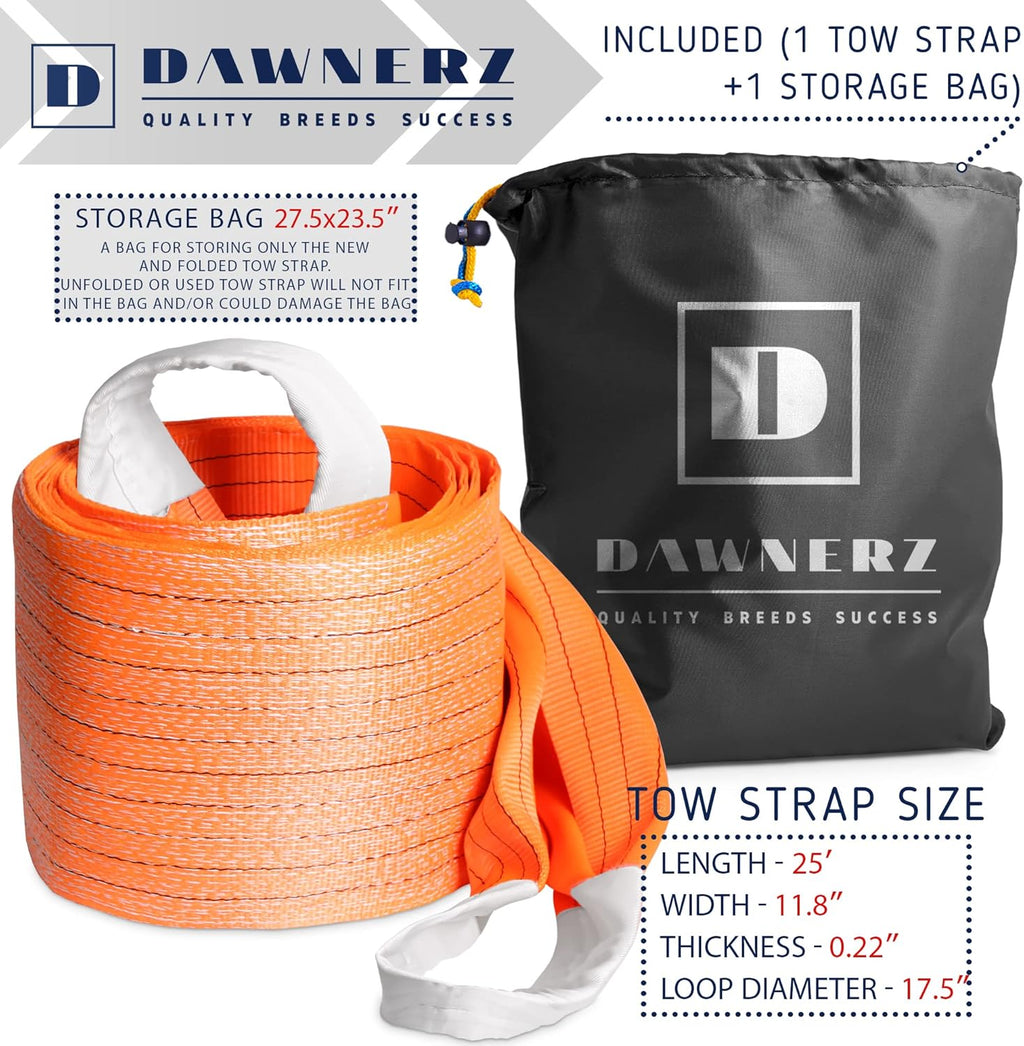 Tow Strap Heavy Duty 200000lbs 25ft Towing Rope J43907