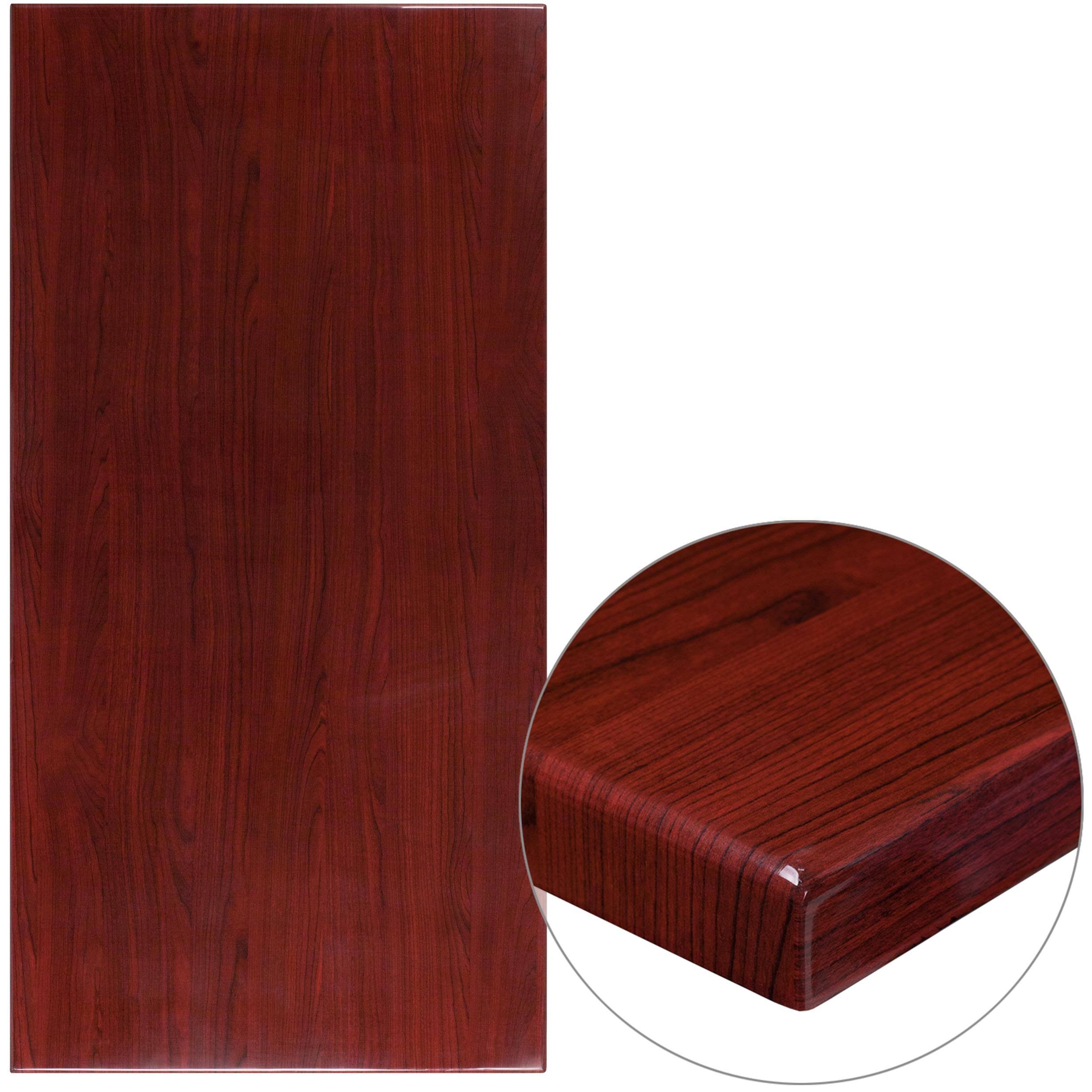 Rectangular Resin Mahogany Table Top W4054