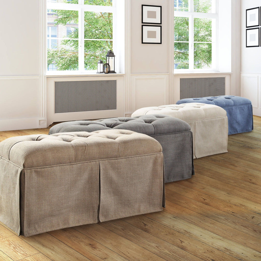 Grey Solid Wood Storage Bench F589913