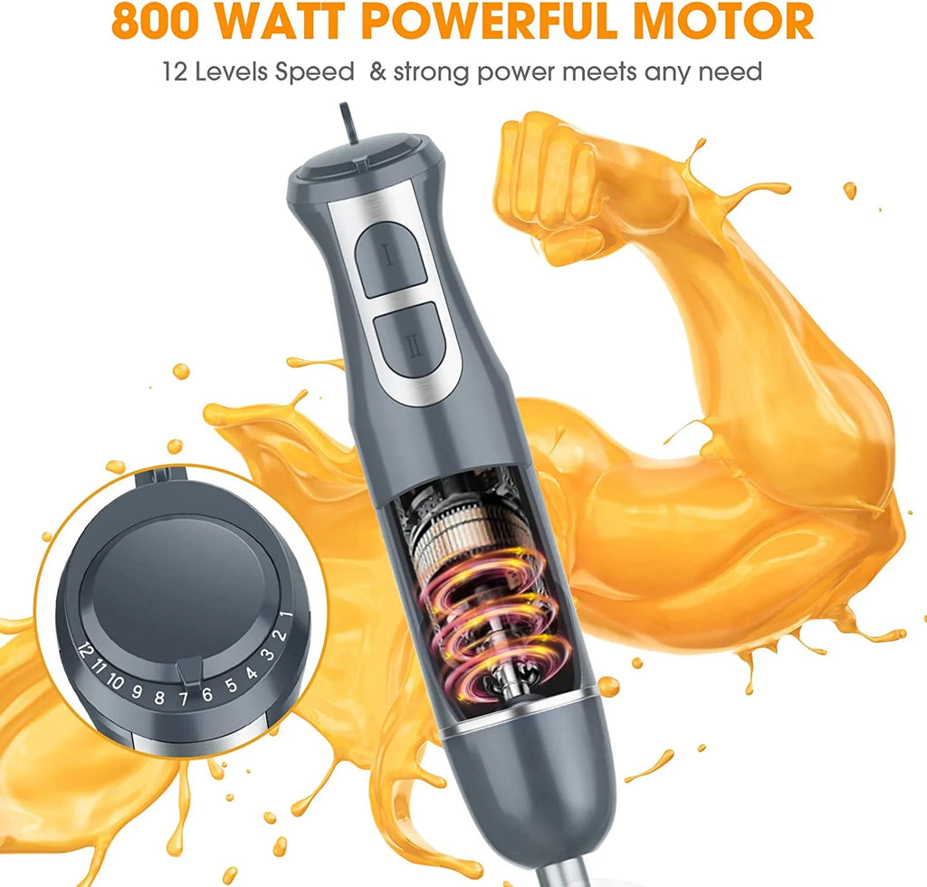 800W Stainless Steel Hand Blender with Turbo Mode F31215