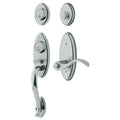 Polished Chrome Double Cylinder Handleset with Wave Lever G913581
