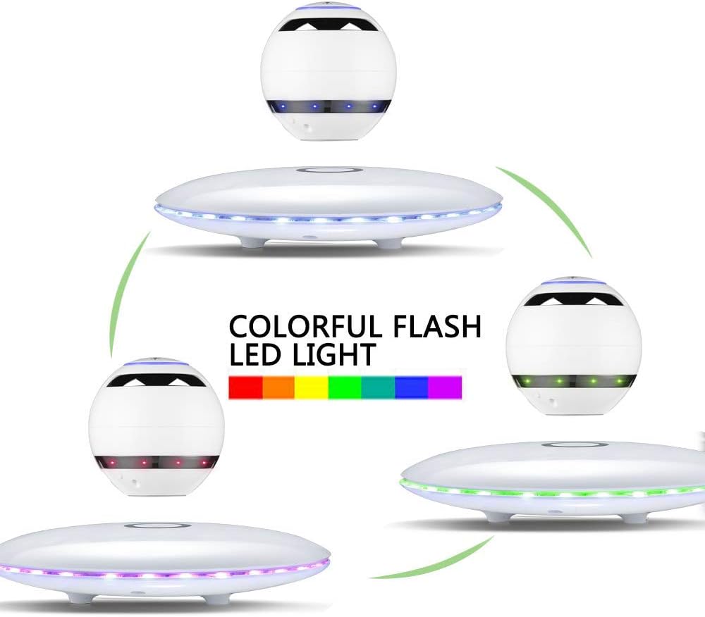 White Magnetic Levitating Bluetooth Speaker S3295