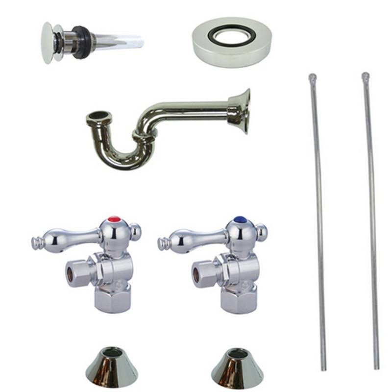 Chrome Sink Trim Kit with P-Trap for Vessel Sink with Overflow Hole Z84186