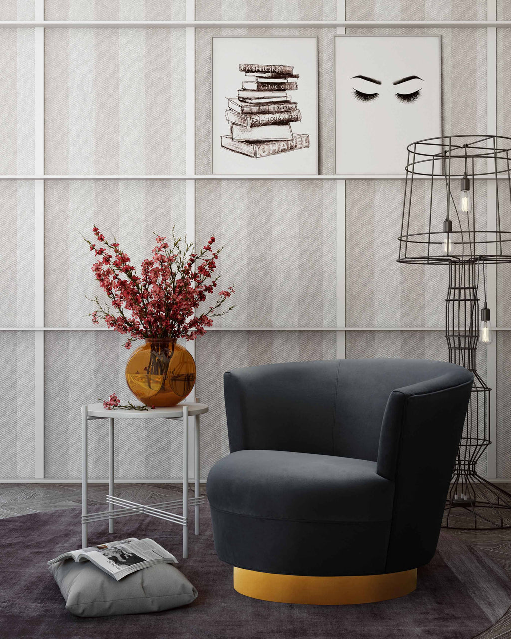 Grey Swivel Chair P710