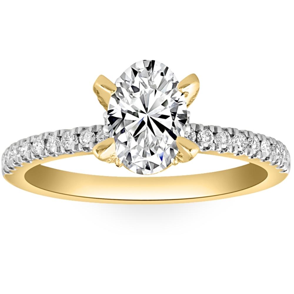 1 1/2Ct Oval Diamond Engagement Ring Q846