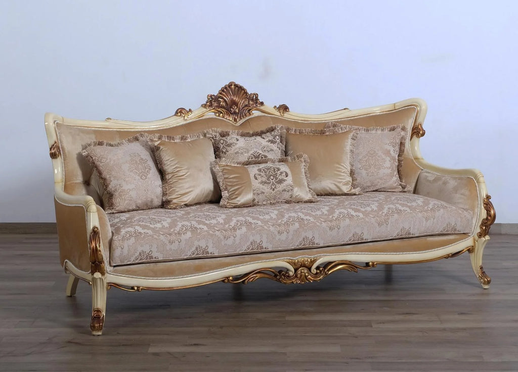 Antique Gold & Beige Sofa J8233