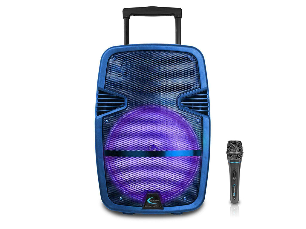 Blue Rechargeable Bluetooth LED Speaker G396514