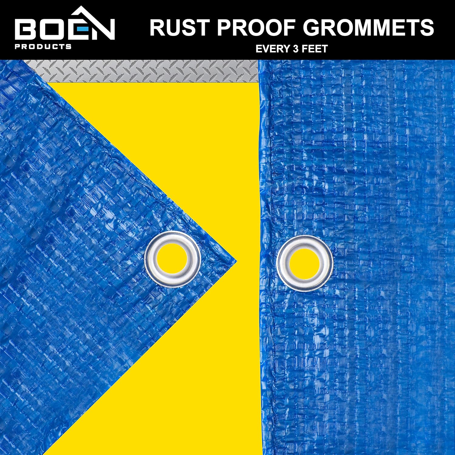 Blue Poly Tarp Cover 5 Mil Thick Waterproof (30' x 40') P513682