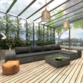 8 Piece Poly Rattan Outdoor Sectional Sofa Set with Cushions B8881