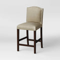 Cream Nailhead Trim Counter Height Barstool Q501