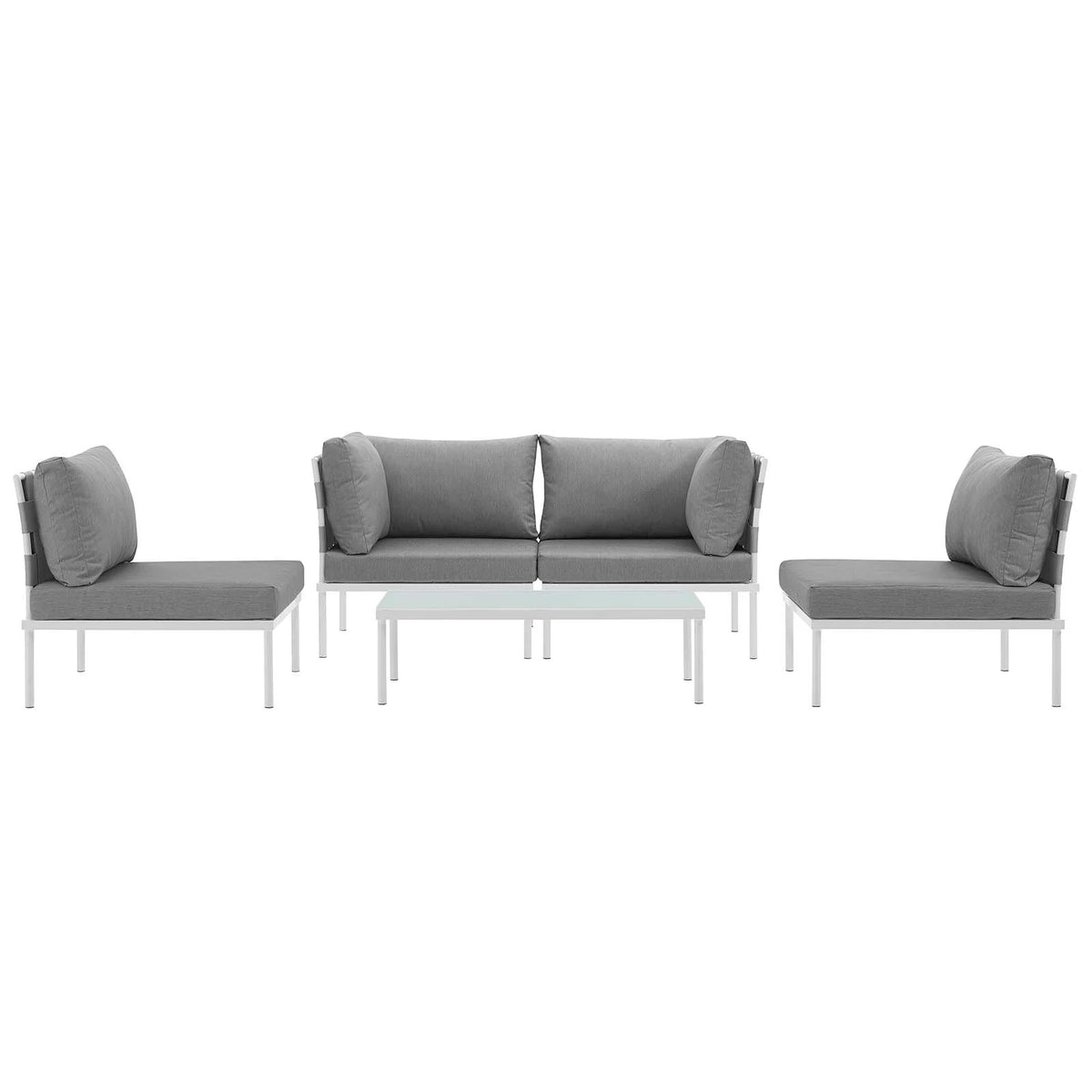 5 Piece Outdoor Patio Aluminum Sectional Sofa Set S847734