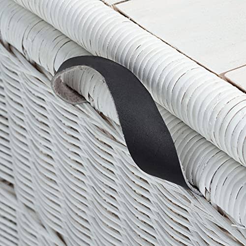 White/Brown Rattan Storage Trunk J9661