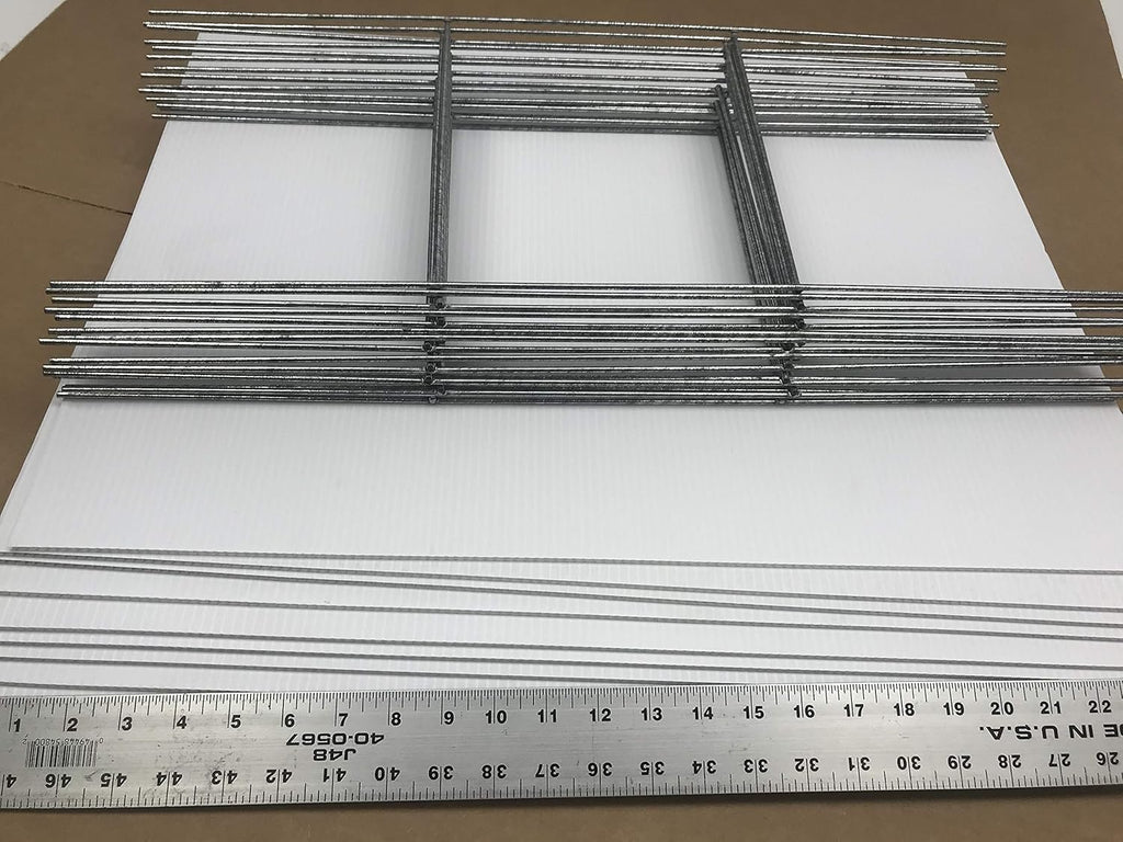 White Signs Board and Metal Stake, Pack of 2 A91775