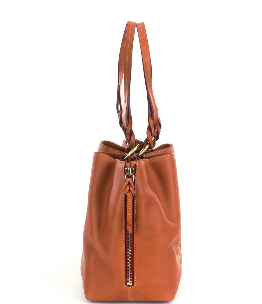 Large Zip Florentine Leather Black Bag O66971