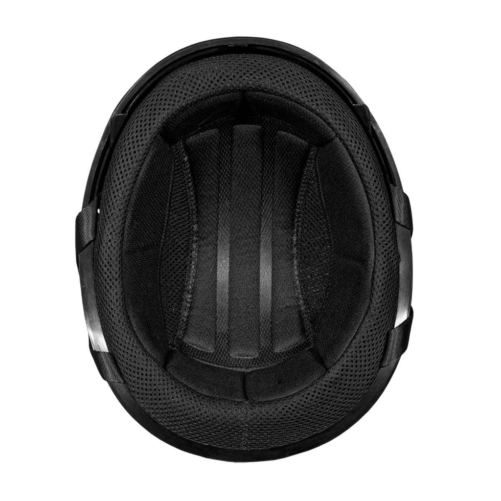 Hi-Gloss Black Half Helmet with Inner Shield H266
