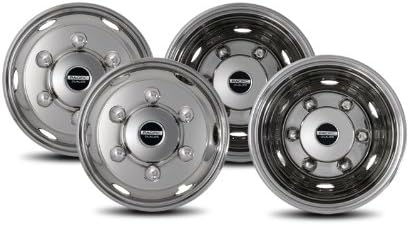 Polished 19.5 inch 6 Lug Stainless Steel Wheel Simulator Kit I862687