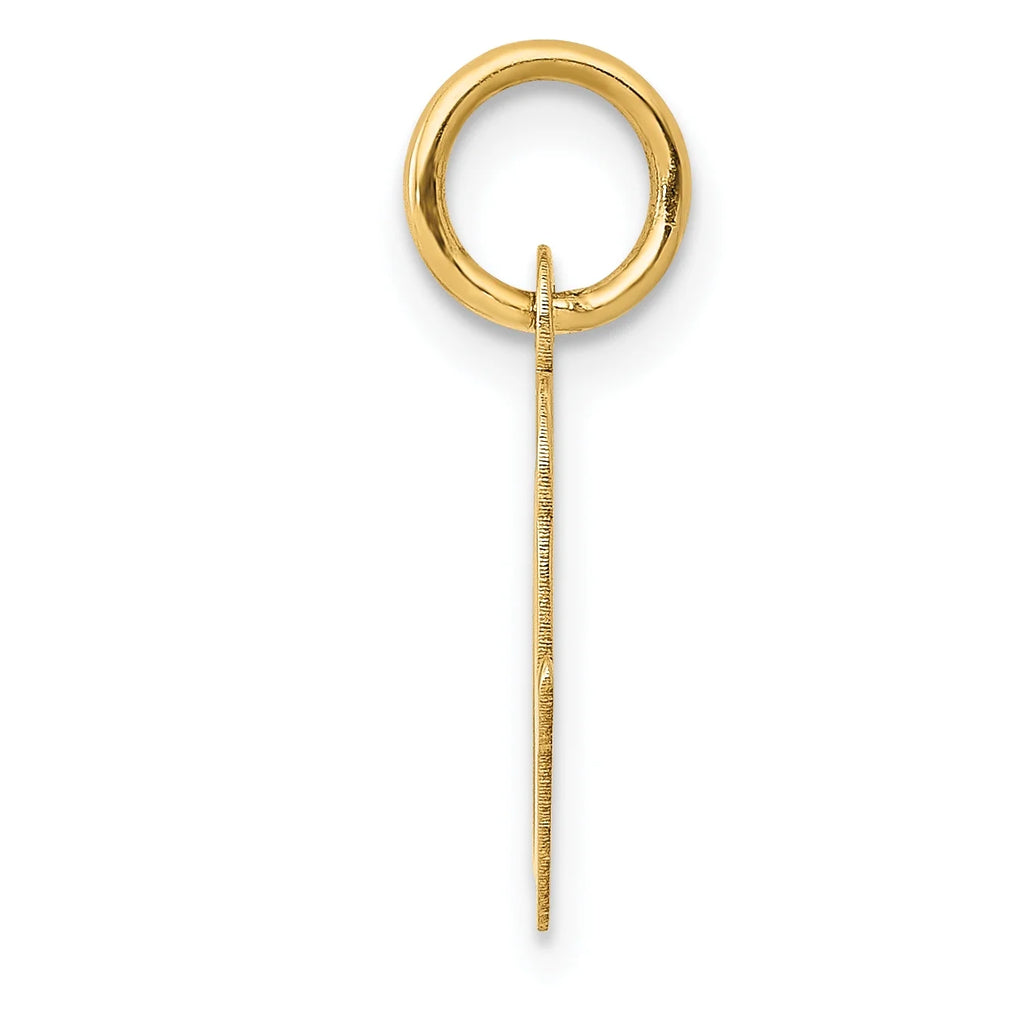 14K Yellow Gold Initial Pendant Charm V646