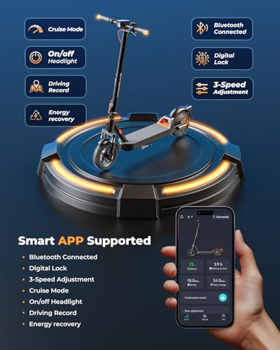 Electric Scooter with 15.5 Mph Top Speed, Front Dual Suspension G68224