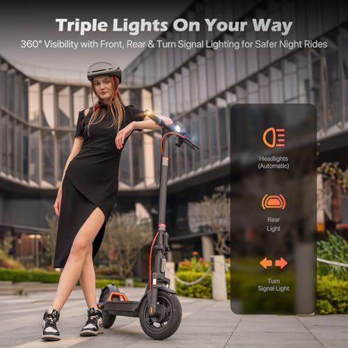 Electric Scooter with 15.5 Mph Top Speed, Front Dual Suspension G68224