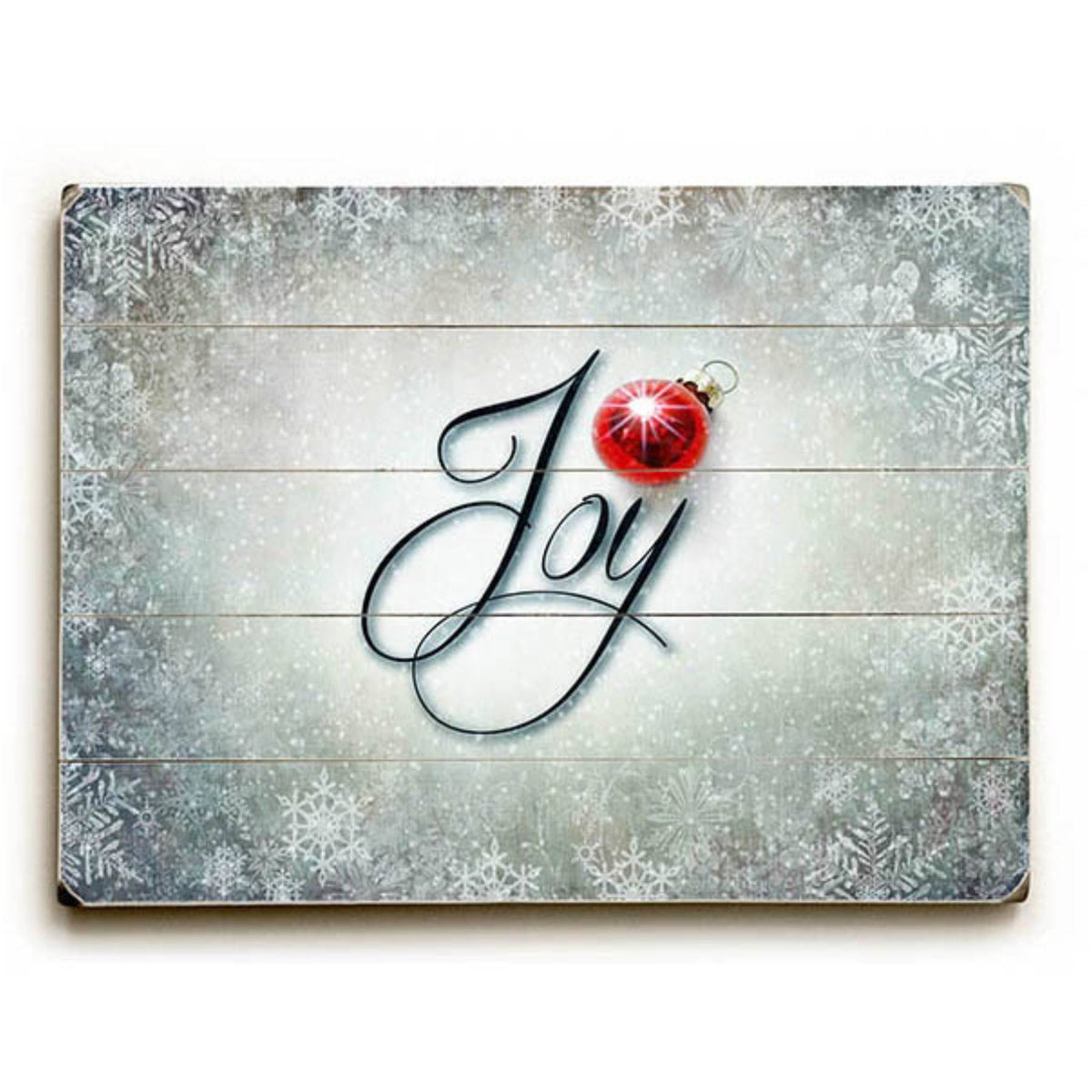 Decorative Wood Sign Christmas Joy, 14 inch x 20 inch, Planked Wood U6627